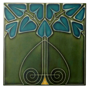 Keramik Tiles - Jugendstil-Reproduktion Fliese