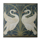 Keramik Tiles - Jugendstil-Schwäne Fliese (Vorderseite)