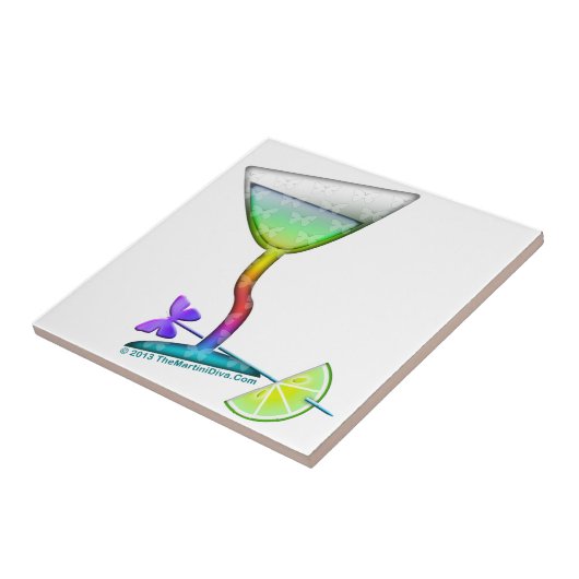 KERAMIK TILES & TRIVETS - BUTTERFLY MARTINI FLIESE (Seite)