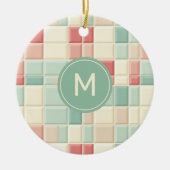 Keramik Tiles von benutzerdefinierten Monogram-Pas Ornament (Vorne)