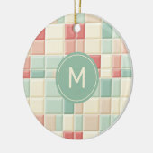 Keramik Tiles von benutzerdefinierten Monogram-Pas Ornament (Links)