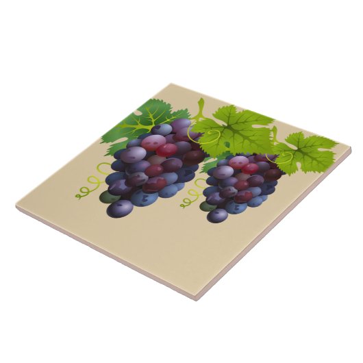 Keramik Trauben Fliese (Seite)