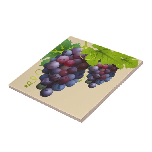 Keramik Trauben Fliese (Seite)