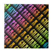 KERAMIK, TRIVETS - FRIEDEN EINE CHANCE FLIESE (Vorderseite)