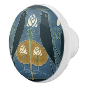 Keramik Tür und Schrank Knobs - Vögel Rose Keramikknauf (Rechts)