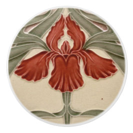 Keramik-Umkarton und Türknopf - Iris Keramikknauf