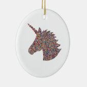 Keramik Unicorn Regenbogen Ornament (Rechts)