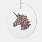 Keramik Unicorn Regenbogen Ornament (Links)