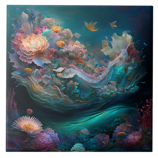 Keramik unter Wasser Fliese (Vorderseite)