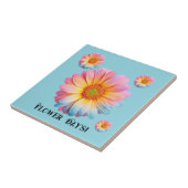 Keramik-Untersetzer (Blumentag) Fliese (Seite)