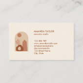 Keramik Vase Moderne Wohngestaltung Innendesign Visitenkarte (Rückseite)