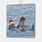 Keramik-Verzierung mit Ottern u. Siegel Keramikornament (Links)