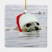 Keramik-Verzierung mit Ottern u. Siegel Keramikornament (Rückseite)