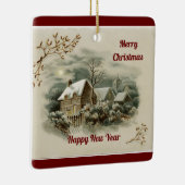 Keramik Vintag Village Scene Keramikornament (Rechts)