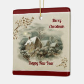 Keramik Vintag Village Scene Keramikornament (Links)