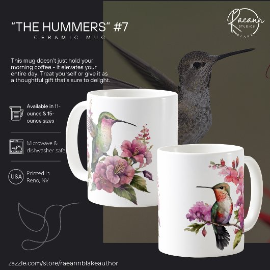 Keramik von Hummingvögeln Tasse