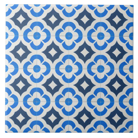 Keramik Wall Tile - Square Blues Fliese (Vorderseite)