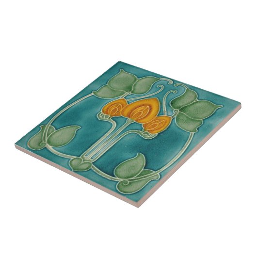 Keramik Wandfliesen - Jugendstil-Tile Fliese (Seite)