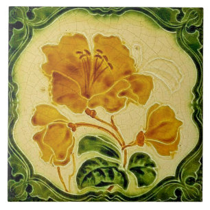 Keramik-Wandfliesen-Kamin im Jugendstil Fliese