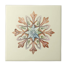 Keramik Wasserfarbe Schneeflocken