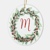 Keramik Watercolor Wreath Keramik Ornament (Links)