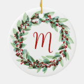 Keramik Watercolor Wreath Ornament (Hinten)