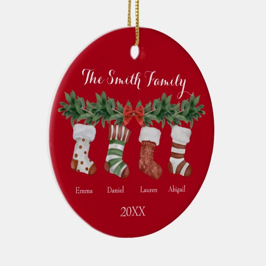 Keramik Weihnachten Strümpfe Ornament (Rechts)