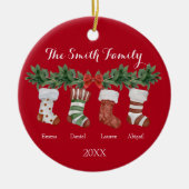 Keramik Weihnachten Strümpfe Ornament (Vorne)