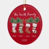 Keramik Weihnachten Strümpfe Ornament (Links)