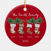 Keramik Weihnachten Strümpfe Ornament (Hinten)