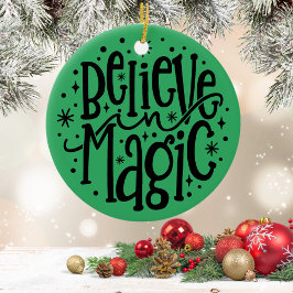 Keramik Weihnachtsschmuck an Magie glauben