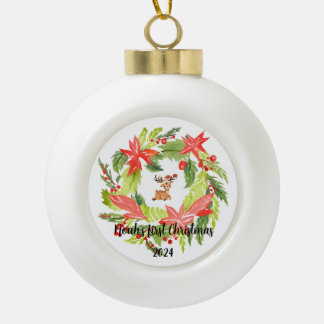 Keramik Weihnachtsschmuck Kugel-Ornament