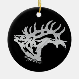 Keramik-Weihnachtsschmuck röhrender Bullen-Elch Keramik Ornament