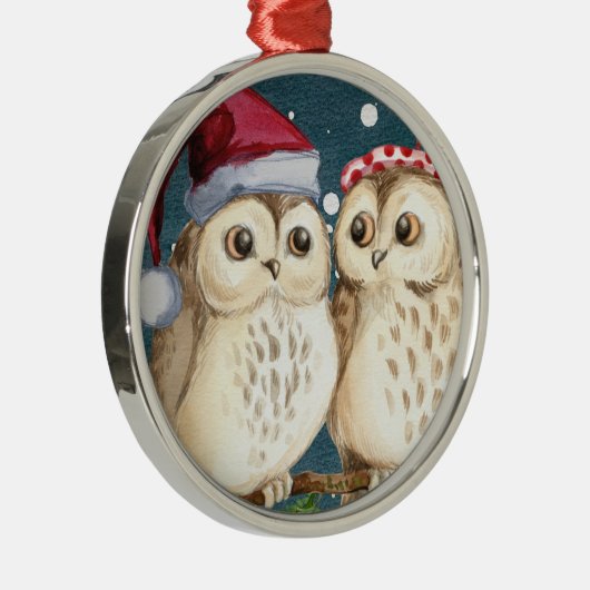 KERAMIK-WEIHNACHTSverzierung, EULEN ZUR Ornament Aus Metall (Rechts)