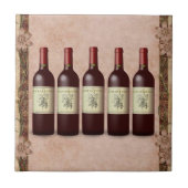 Keramik Weinflaschen Tile Fliese (Vorderseite)