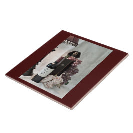 Keramik Weintrauben, Weintrauben und Rose Fliese