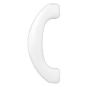 Keramik-weiße Kabinett-Züge durch Janz Keramik Schrankknauf (Seitenansicht)