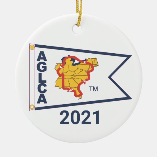 Keramik White Burgee (2021) Ornament (Vorne)