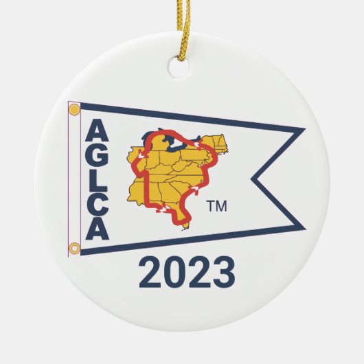 Keramik White Burgee (2023) Ornament (Vorne)