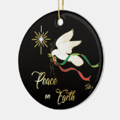 Keramik White Dove Ornament (Links)