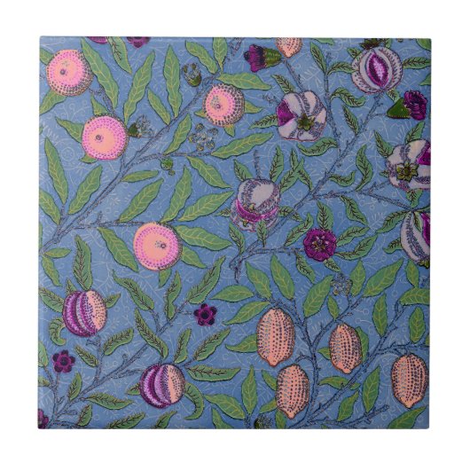 KERAMIK : WILLIAM MORRIS : POMEGRANATE FLIESE (Vorderseite)
