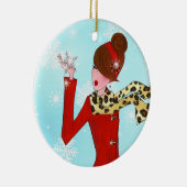 Keramik "Winter DIVA" Ornament (Rechts)