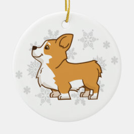 Keramik-Wintercorgi-Verzierung Keramik Ornament