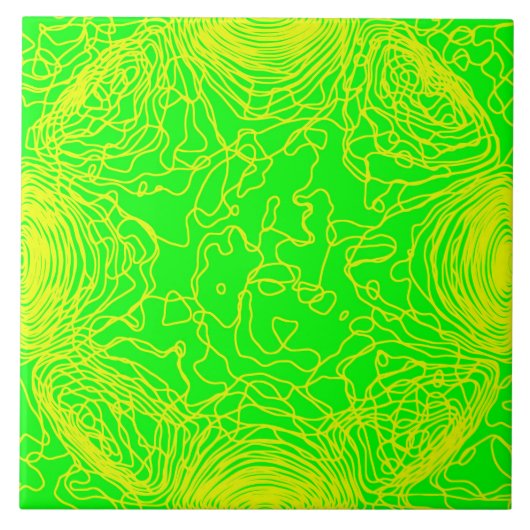 Keramik Yellow Yarn Fliese (Vorderseite)