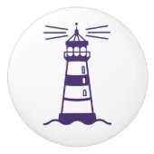Keramik Zeichn/Türknopf - Leuchtturm für die Schif Keramikknauf (Vorderseite)