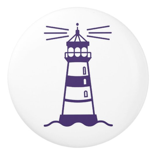 Keramik Zeichn/Türknopf - Leuchtturm für die Schif Keramikknauf (Vorderseite)