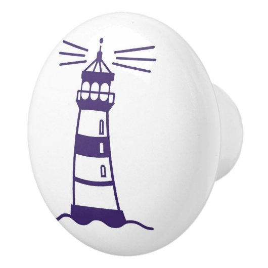 Keramik Zeichn/Türknopf - Leuchtturm für die Schif Keramikknauf (Rechts)