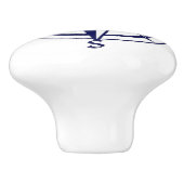 Keramik Zeichn/Türknopf - Nautischer Kompass Keramikknauf (Seitenansicht)