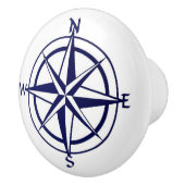 Keramik Zeichn/Türknopf - Nautischer Kompass Keramikknauf (Rechts)