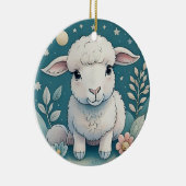 Keramik Zierschmuck niedliche Schafskinder Geschen Keramik Ornament (Rechts)